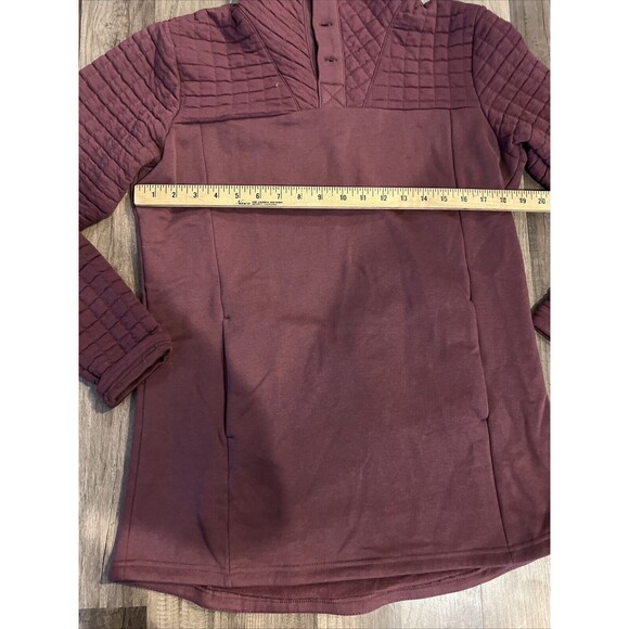 Columbia 1/4 Button Up Pull Over Women’s Size Large Burgundy - Picture 3 of 7